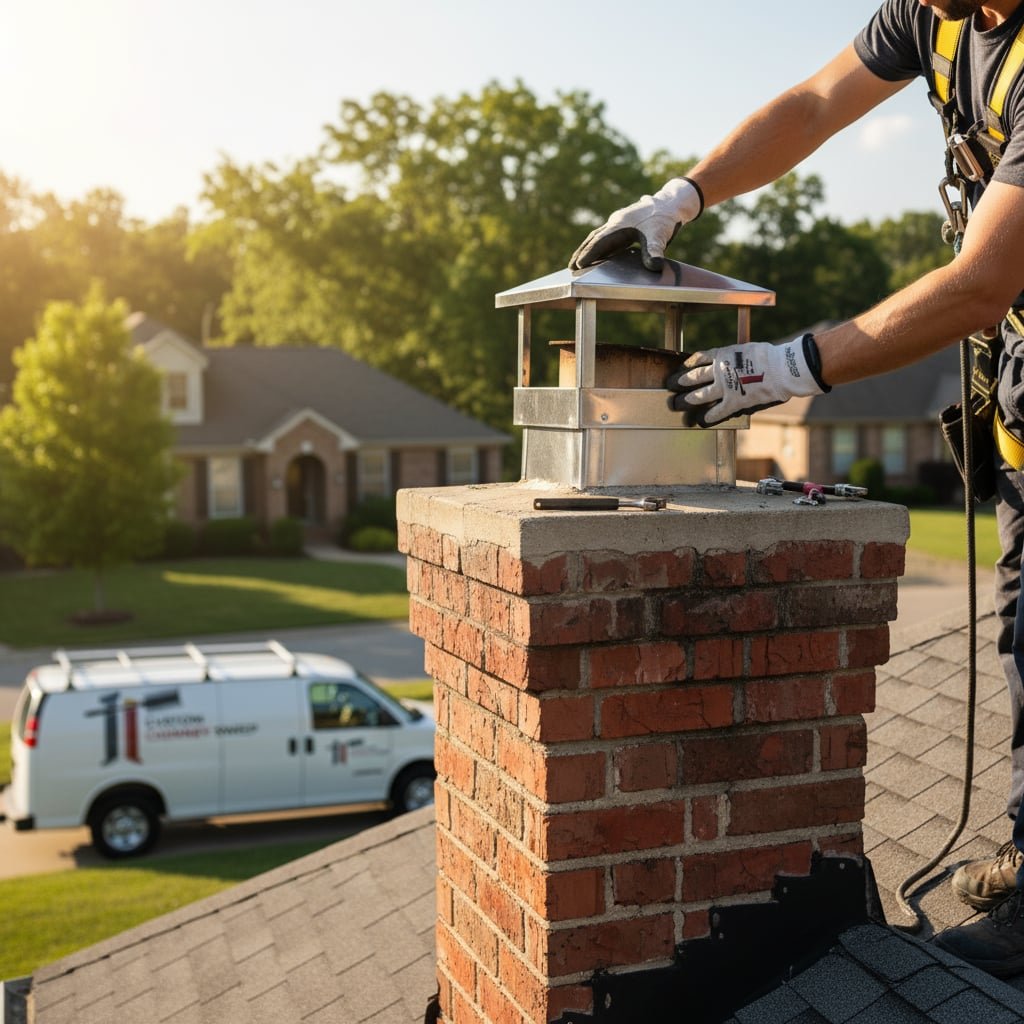 Houston Chimney Cap Installation